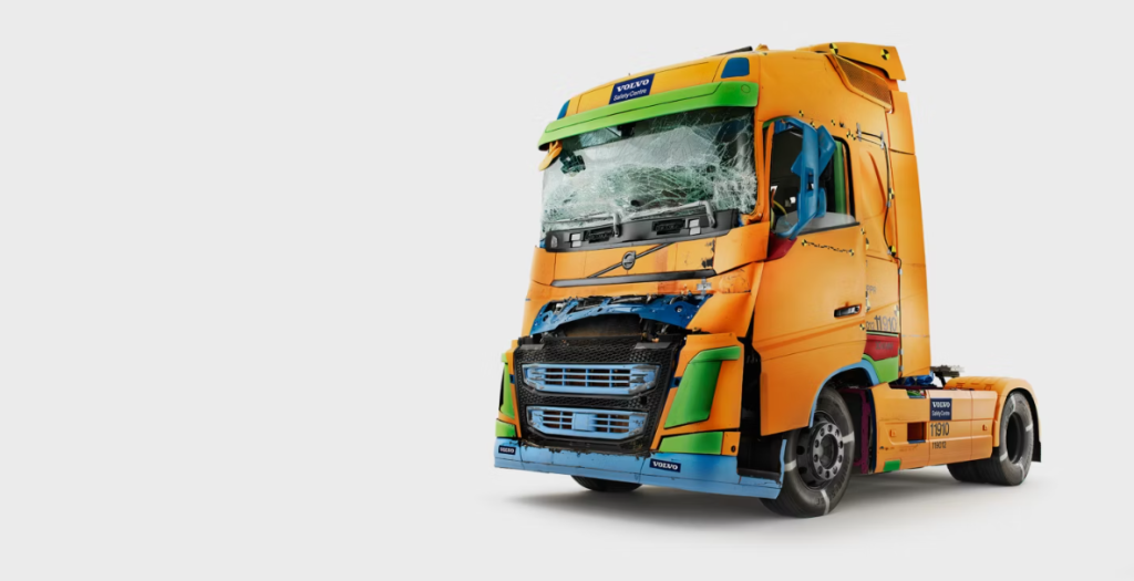 Volvo FH com Estrutura robusta e proteção em caso de colisão